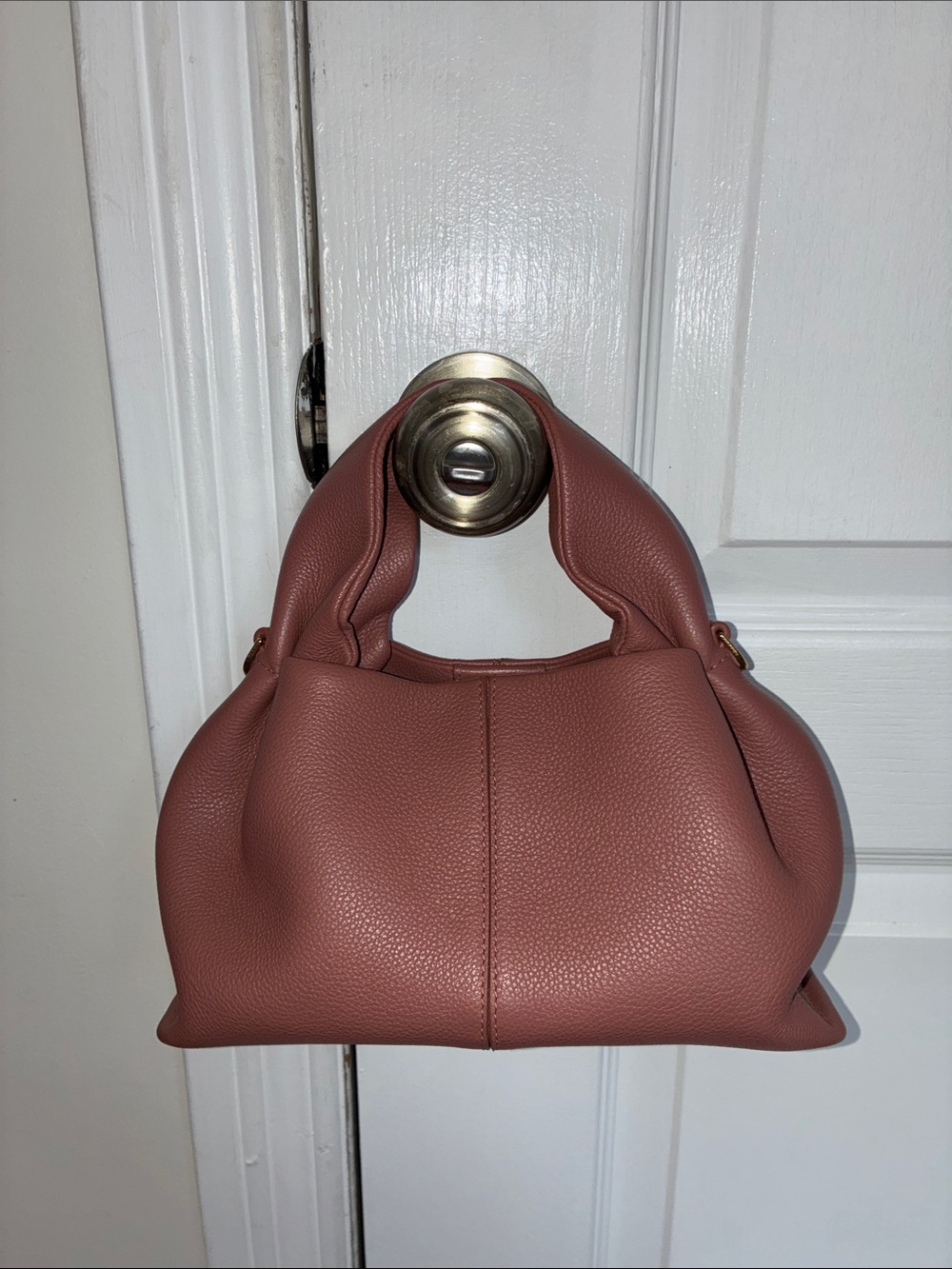 Polène Dusty Rose Leather Bag